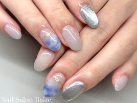 ブルー/ニュアンスネイル