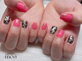 レオパード　秋ネイル