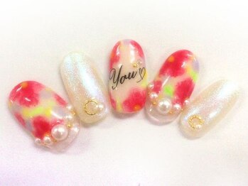 クリスタルネイル ボンベルタ橘店(CRYSTAL NAIL)/フラワーネイル