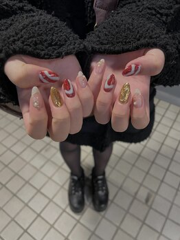 Mネイルアンドカフェ シェレステ/ちょいクリスマス