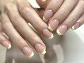 ネイルアヴァンス 京橋店(Nail AVANCE.)/バターイエローフレンチネイル