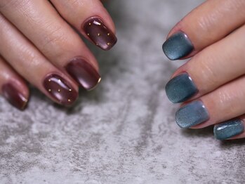 Lia nail 大宮 パラジェル/フィルイン/マグネット/定額/ニュアンス/自爪育成/フレンチの写真/大人女性の指先を上品に演出する洗練されたデザイン*マンツーマンの落ち着いた空間で上質なひと時を