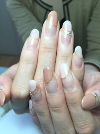 施術後1ヶ月半のジェルネイル