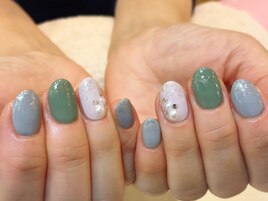 オシャレワンカラーネイル。