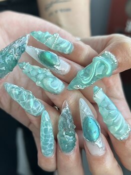 アヤネイルズ アンド アイラッシュ(AYA NAILZ.＆Eyelash)/夏らしい海ネイル♪