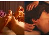 【計60分/代謝UP・不調・頭のだるさ】足つぼ&膝下リンパ30+熟眠ヘッドスパ30