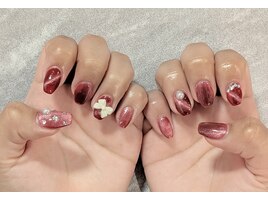 ガーリーレッドネイル♪