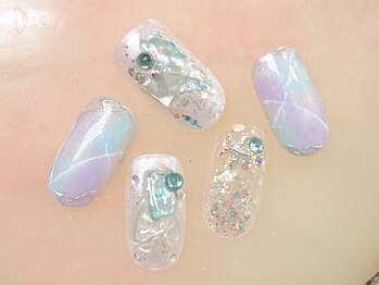 ベリー(berry)/定額C ¥7500 &nbsp;大理石ネイル