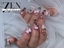 ゼン ネイル デザイン 池袋(ZEN NAIL DESIGN)/* 長 さだしやり放題×つけ放題