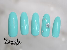 ワンカラー×フラワーパーツ