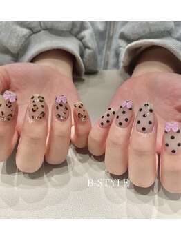 ビースタイル(B-style)/ヒョウ柄・ドットネイル