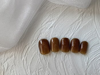 マッシュ abeno店(MASHU)/ブラウンマグネットネイル