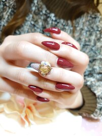 でかハートバレンタインネイル