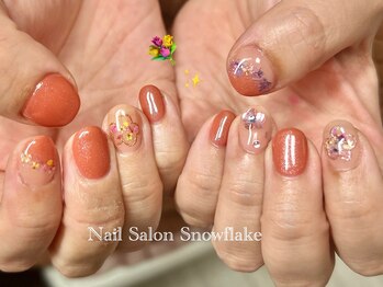 持ち込み4本☆押し花ネイル