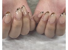 パーミル アイ アンド ネイル クマモト(permille ‰ eye&nail Kumamoto)/レオパードフレンチ