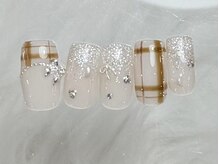 チェックリボンラメ¥7800