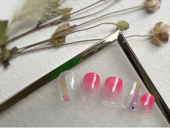 ブレス 仙台駅前本店(BLESS)/華やかグラデラインネイル