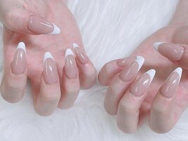 《チップ長さ出し10本》フレンチ