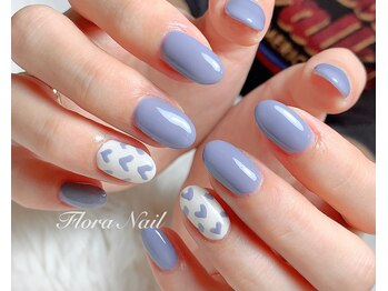 フローラネイル(Flora Nail)/お好きなアート2本＋ワンカラー
