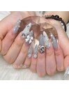 ツイード/雪の結晶/リボン
