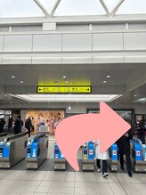 ビューティーアイラッシュ 茨木駅前店/駅に着いたら東口を出ます