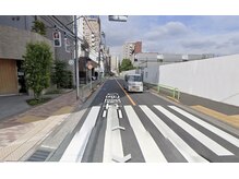 ソロウノ 高輪台院/工事しているT字路左折