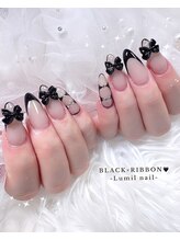 ルミール ネイル(Lumil nail)/フレンチ×リボン