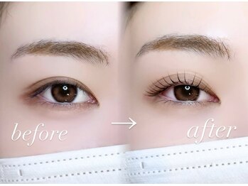 NOUVE【ヌーヴ】LEDエクステ/パリジェンヌ/アイブロウ/美眉/マツエク/緩やかカール×目尻流し【久留米