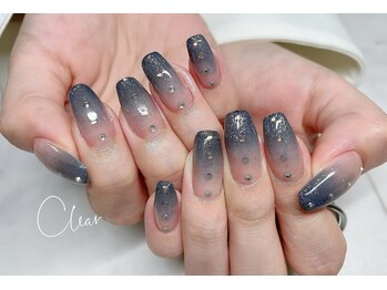 クリア(Clear)/ネイビーストーンアート