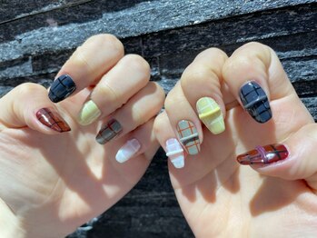 ボージュ バイ ルアナネイル(BeauJu by Luana Nail)/ぷっくりチェック