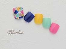 ネイルサロン ブランロール 白金店(Nail Salon Blanl'or)/FOOT カラフル幾何学ネイル☆