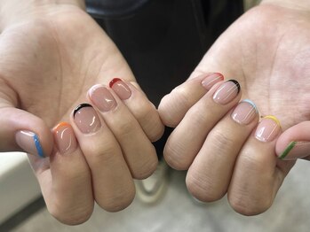 ネイルアヴァンス 京橋店(Nail AVANCE.)/カラフルフレンチネイル☆