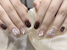 ナユキネイル 渋谷店(NA.YUKI NAIL)/秋冬ネイル　エレガントデザイン