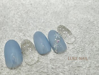 ルークネイル 恵比寿店(LUKE NAIL)/グラデーション結晶ネイル　冬