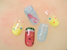 定額C ¥7500 金魚ネイル