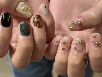 お正月ネイル、おせちネイル