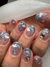 ナナイロ(716)/さくらんぼ×雲　夢かわネイル！