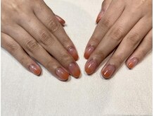 ビューティマーケット アングゥ(BEAUTY MARKET ungu)/オレンジグラデーションネイル