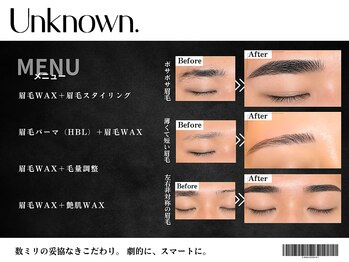 アンノウン 姫路店(Unknown.)の写真/《姫路駅/メンズ眉毛専門》メンズ専門店★眉毛WAX・HBL眉毛で垢抜け♪骨格/黄金比を見極め美眉デザイン提案