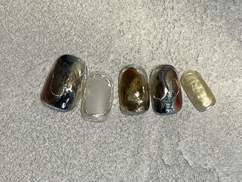 カラネイル 南森町店(calla nail)/ミラー×インクアート