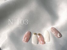 イチマルサン(N゜103)/ピンクマーブルネイル