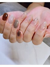 ミモザ(mimosa)/「鈴木限定」アシメネイル