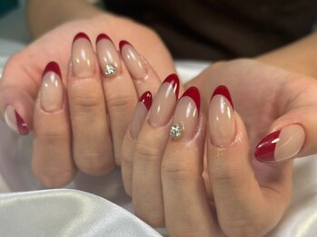 リアンジェ(Lianje)/赤フレンチネイル