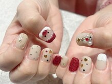 ネイルアンドアイラッシュサロン マーブル(marble)/クリスマスデザイン　¥9950