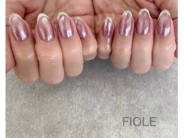 ホワイトパウダーネイル♪