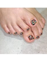 リグネイルスタジオ(Lig nail studio)/カラフルレオパードネイル
