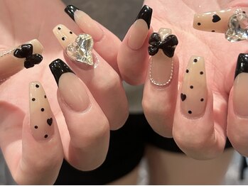 エマネイル プラス キハクヤ 堺東店(EmaNail+KIHAKUYA)の写真/長さだし&学割クーポン有☆手元を美しく魅せる美フォルムで綺麗な手元に♪可愛いデザイン多数/パラジェル有