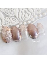 たゆ ネイル(たゆnail)/パラジェルブラウンバカラネイル