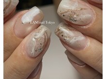 ラニネイルトウキョウ(LANI nail Tokyo)/グレー馴染ませ天然石
