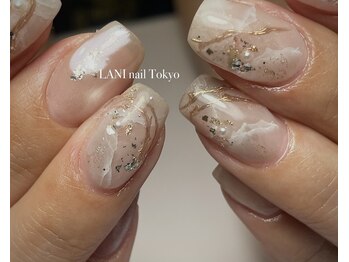 ラニネイルトウキョウ(LANI nail Tokyo)/グレー馴染ませ天然石